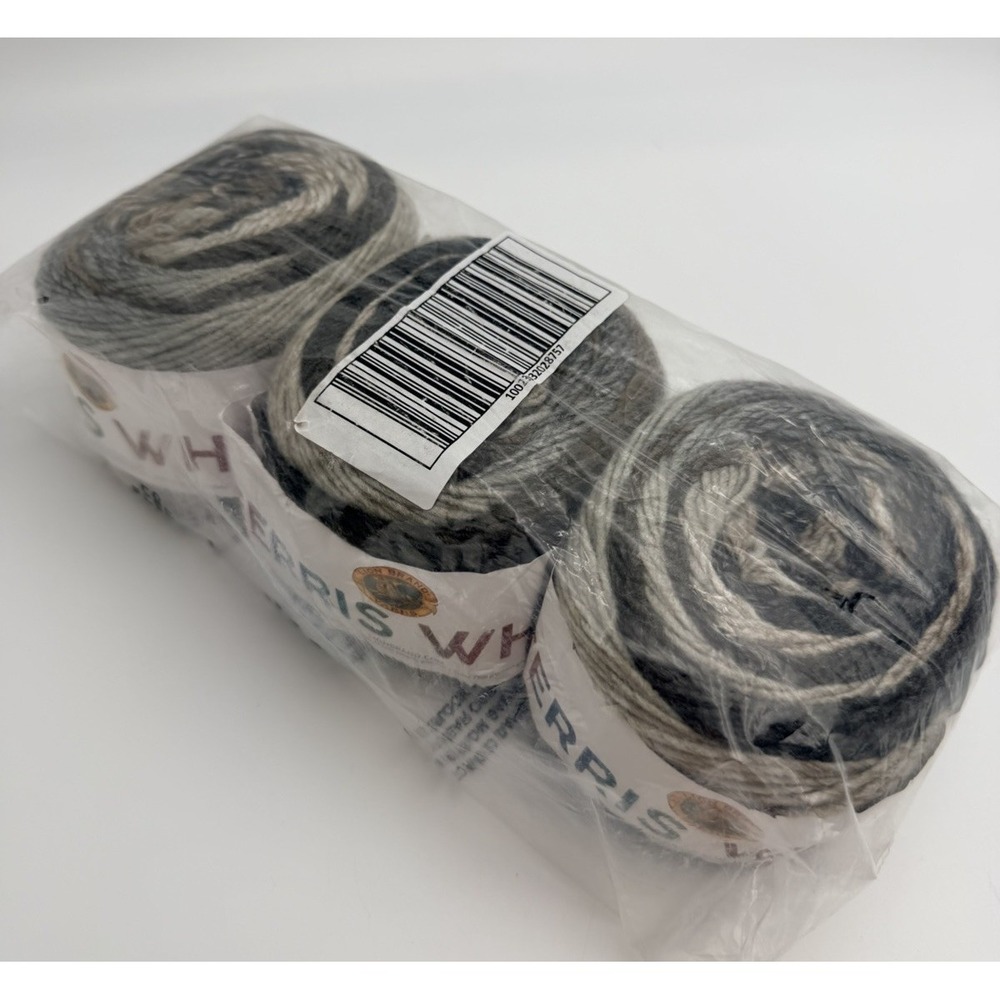 New 3 Lion Brand Ferris Wheel Yarn Cakes Morning Java Brown Grey Ombre Lot